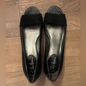 Size 10 Cole Haan shirt wedge heel black
